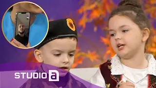 Gold Ag live në Studio A surprizon dy fansat e tij të vegjël