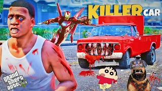 GTA 5 : Franklin Stop Cursed Killer Car From Killing Shinchan (GTA V MOD)