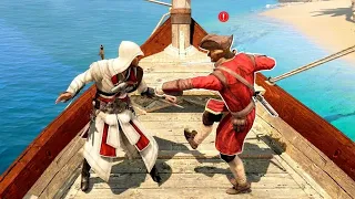 Assassin's Creed 4 Black Flag Ezio`s Outfit Stealth & High Action Gameplay Movie Montage