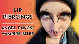Lip Piercings | Angel Fangs/Vampire Bites (with BIG Spikes!) 😇🦇