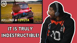 AMERICAN REACTS TO Top Gear: Killing a Toyota Part 1 | IT WON'T DIE!