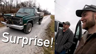 Surprising dad with his old truck! Hasn’t moved in 15 years!!!