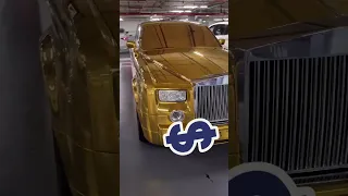 Rolls Royce Gold edition in dubai | gold plated rolls royce #shorts #rollsroyce #dubai #rich