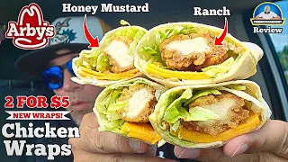 Arby's® Chicken Wraps Review! 🐔 | Honey Mustard & Ranch Wraps 🍯 | 2 For $5 | theendorsement