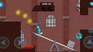 Red and Blue Stickman Gameplay Level 71 to 75