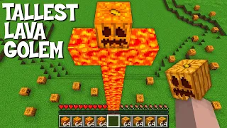 How to SPAWN The TALLEST LAVA GOLEM In Minecraft ??? MEGA GOLEM !