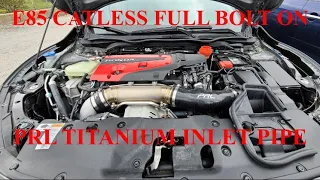 WORLDS LOUDEST TURBO SPOOL IN A TYPE R!! PRL MOTORSPORTS TITANIUM INLET PIPE INSTALL FK8