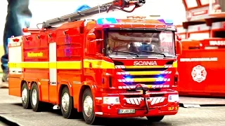 RC FIRE TRUCK ACTION I RC FIRE FIGHTERS I HORRIBLE FIRE I OIL EXIDENT I ROSENBAUER I RC-EFF