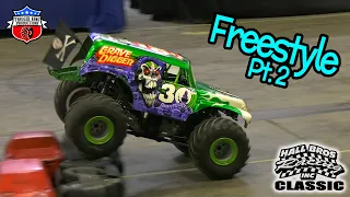 MASSIVE Field of RC Monster Trucks - Freestyle Pt.2 - 2022 Hall Bros. Racing Classic - Trigger King