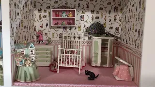 Tour of Miniature Dollhouse with Rooms of Three Different Scales Victorian