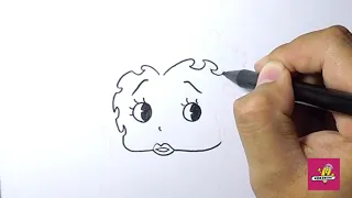 How to Draw Betty Boop | Step by Step Drawing