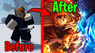 Becoming Hashira RENGOKU KYOJURO And Obtaining Flame Breathing in Project Slayers