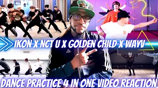 IKON X NCT U X GOLDEN CHILD X WAYV KPOP CHOREOGRAPHY DANCE PRACTICE REACTION