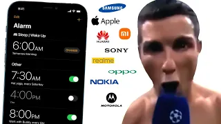 Cristiano Ronaldo SIUUU but mobile alarms