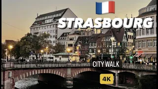 Strasbourg, France,   Walking Tour  ( 60fps, 4K, UHD) 🇫🇷