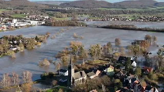 Hochwasser Rinteln 26.12.2023. Rundumblick. Danke Jörg Brandt.