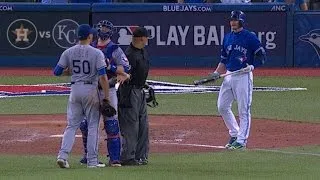 TEX@TOR Gm2: Benches clear as Donaldson fouls one off