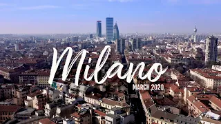 Milano, Italia. March 2020 | An almost empty city | 4K drone video