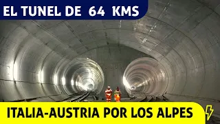 Como se construye el túnel de 64 kilómetros entre Italia y Austria