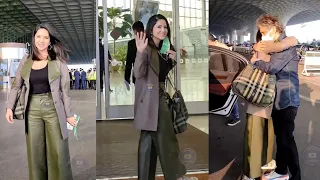 Sunny Leone Spotted at Mumbai Airport | Sunny leone hot dress