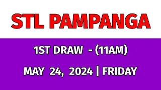 1ST DRAW STL PAMPANGA 11AM Result Today May 24, 2024 Morning Draw Result Philippines