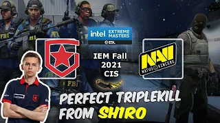 Perfect TripleKill from Sh1ro in a difficult situation, Gambit vs NAVI, IEM Fall 2021 CIS