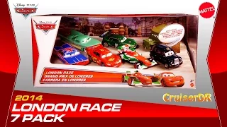 Disney Pixar Cars Diecast London Race 7 Pack 2014 1:55 Scale Mattel