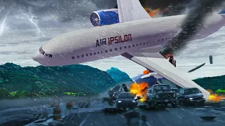 Airplane Crashes On The Road - Emergency Landings & Unplanned Landings! Besiege plane crash