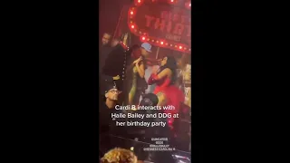 DDG and Halle Bailey at Cardi B's Birthday Party (cute moments) *MUST WATCH* #ddg #halle #cardib