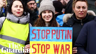 Protesters across Europe demonstrate against war in Ukraine