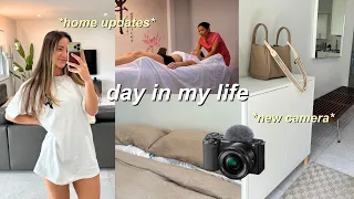 DAY IN THE LIFE | lots of home updates, new 4k camera, acupuncture, halara haul & more