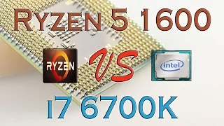 RYZEN 5 1600 vs i7 6700K - BENCHMARKS / GAMING TESTS REVIEW AND COMPARISON / Ryzen vs Skylake