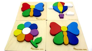 Learn Colors and Counting 1 – 10 with Wooden Butterfly Puzzle | Preschool Toddler Learning Toy Video
