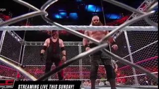 Kane Returns; Roman Reigns vs  Braun Strowman   Steel Cage Match Oct  16, 2017