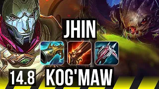 JHIN & Thresh vs KOG'MAW & Milio (ADC) | 7k comeback, 72k DMG, Legendary | EUW Diamond | 14.8