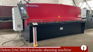 Delem DAC360S Hydraulic CNC Shearing Machine 6mmx3200mm Durmapress Metal Sheet Cutting Machine