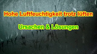 Hohe Luftfeuchtigkeit trotz lüften - Ursache & Lösung / Tipps gegen zu hohe Luftfeuchtigkeit