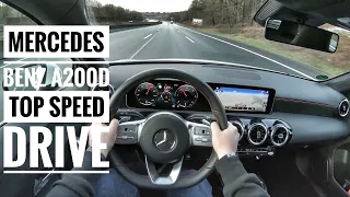 Mercedes Benz A200d AMG-line (2020) | POV Drive on German Autobahn - Top Speed Drive