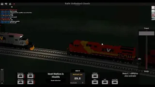 RU Classic AWVR 7375 & 7346 try to stop triple 7 but derail in a siding