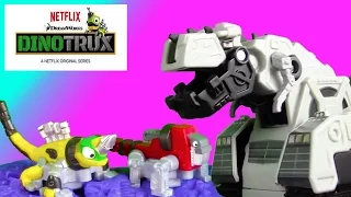 Dino Trucks Toys! | DINOTRUX Monster Truck Arena & ScrapTools D-Structs Garby | JackJackPlays