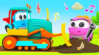 Sing with Leo! The Bulldozer song for kids. Learn street vehicles with baby songs. Nursery rhymes.