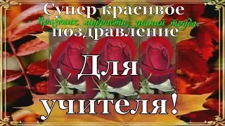 День учителя❤️Красивые видео поздравления для учителей. С Днем Учителя🌺