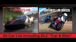 Driveclub | All Car & Bike List Including DLC Car & Bike and Bonus Buggy (4K)