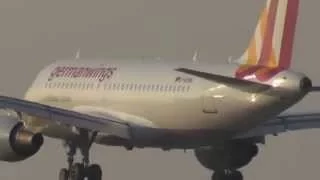 Germanwings A319 D-AKNG Landing at Hamburg Airport