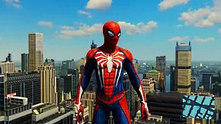 Spider-Man PS4 - Advanced Spider-Man Suit Free Roam Gameplay