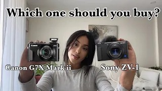 Comparing Canon G7x Mark ii +  Sony ZV-1 | Side by Side Video and Audio