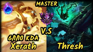 XERATH vs THRESH - 6/1/10 KDA BOTTOM SUPPORT GAMEPLAY - EUW Ranked MASTER