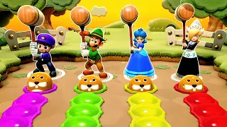 Super Mario Party Minigames - SMG3 Vs Luigi Lederhosen Vs Blue Daisy Vs Rosalina Volendam