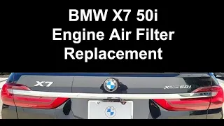 2019 X7 50i engine air filter replacement