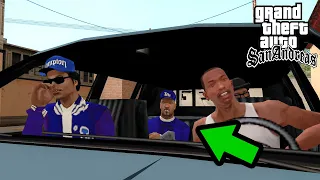 Crips vs Bloods Drive Thru Mission in GTA San Andreas! (Real Gangs)